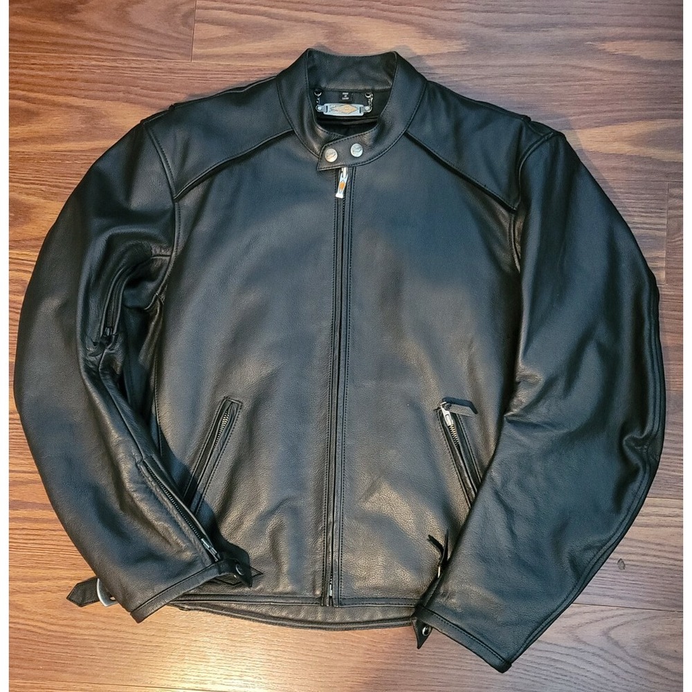 Power Trip Leather Motorcycle Jacket Size Small